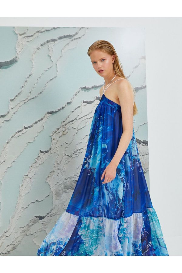 Koton Koton Şahika Ercümen X - Рокля с шарки Halterneck