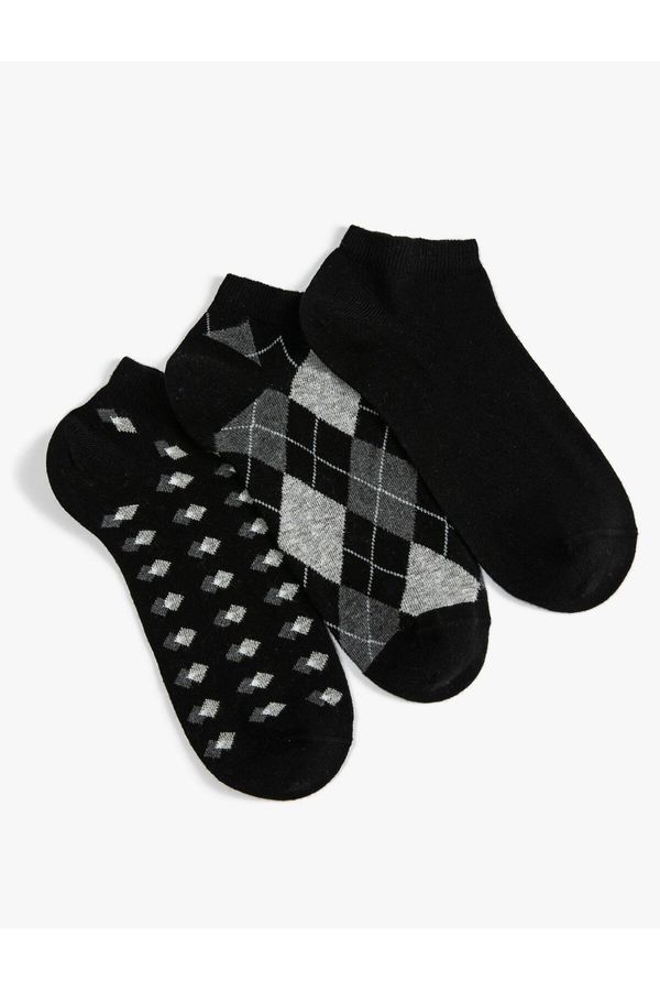 Koton Koton Set of 3 Booties and Socks with Geometric Pattern