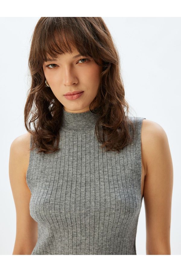 Koton Koton Sleeveless Stand Collar Knitwear Sweater