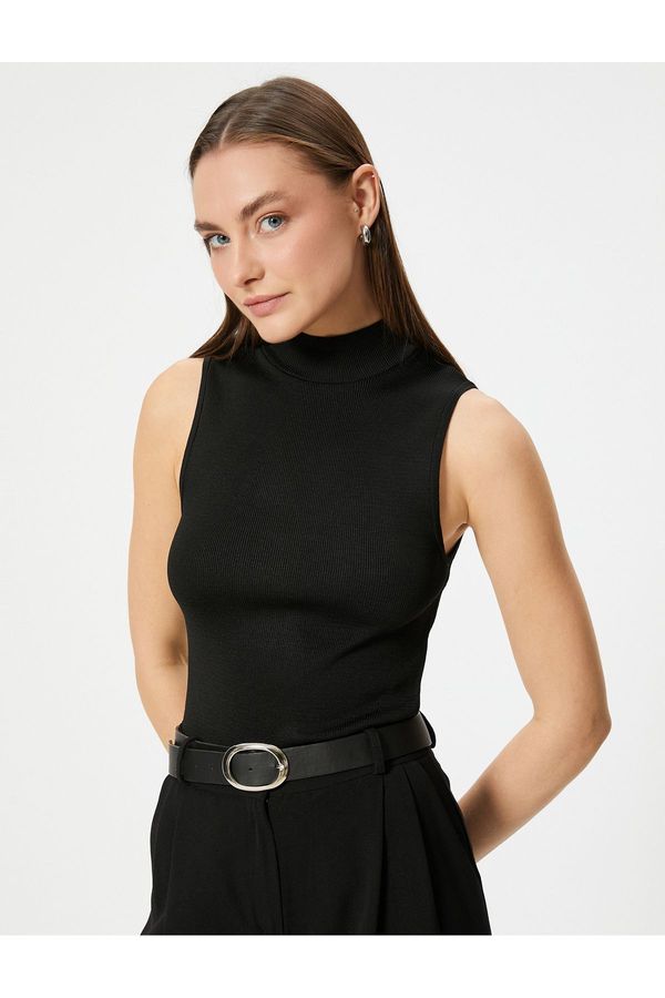 Koton Koton Sleeveless Turtleneck Basic Knitwear Top