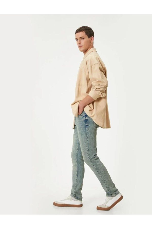 Koton Koton Slim Fit Button Detailed Jeans - Brad Jean