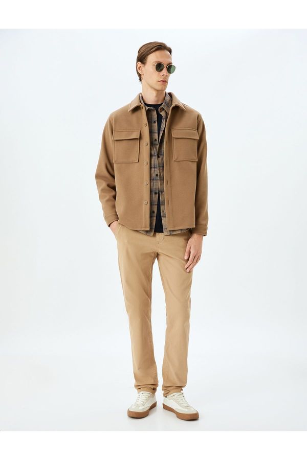 Koton Koton Slim Fit Cotton Gabardine Trousers