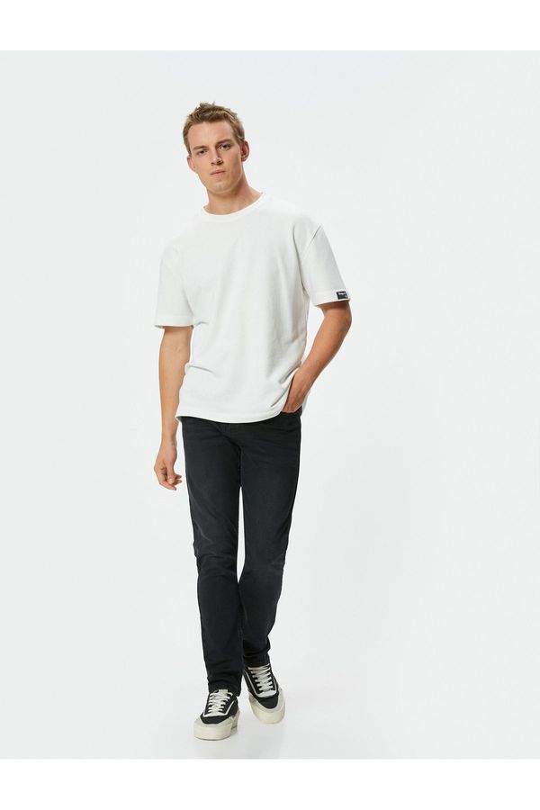 Koton Koton Slim Fit Standard Waist Button Cotton Jeans - Brad Jean