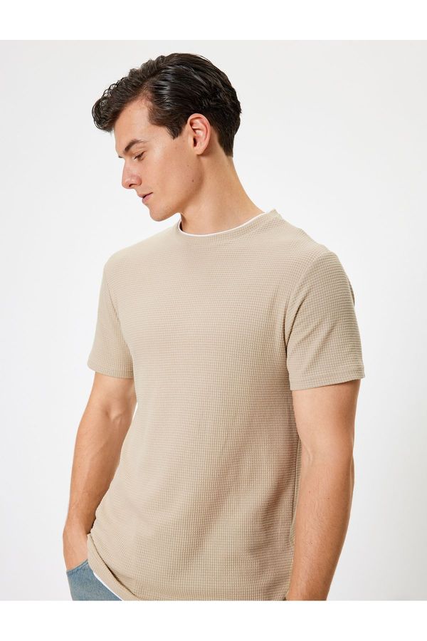 Koton Koton Slim Fit T-Shirt Short Sleeve Crew Neck Cotton