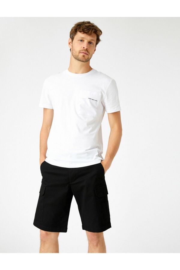 Koton Koton Slogan Shorts Cotton