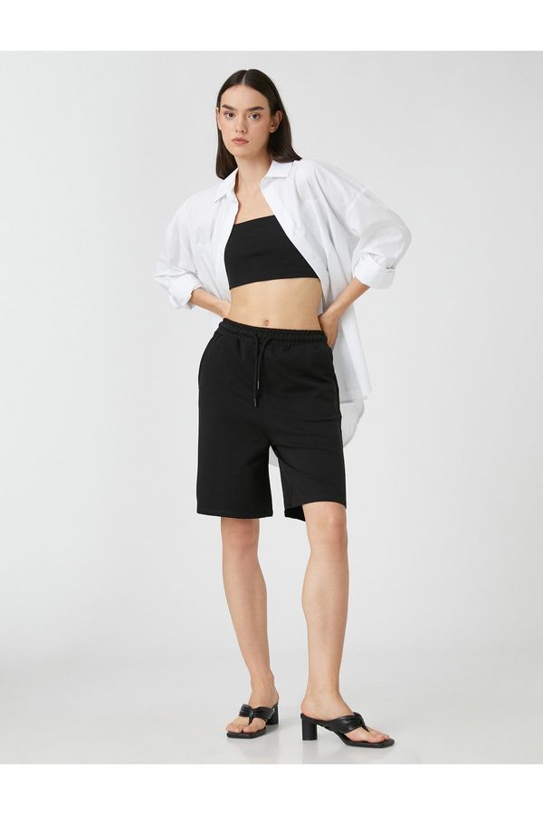 Koton Koton Sports Bermuda Shorts with Tie Waist and Pockets