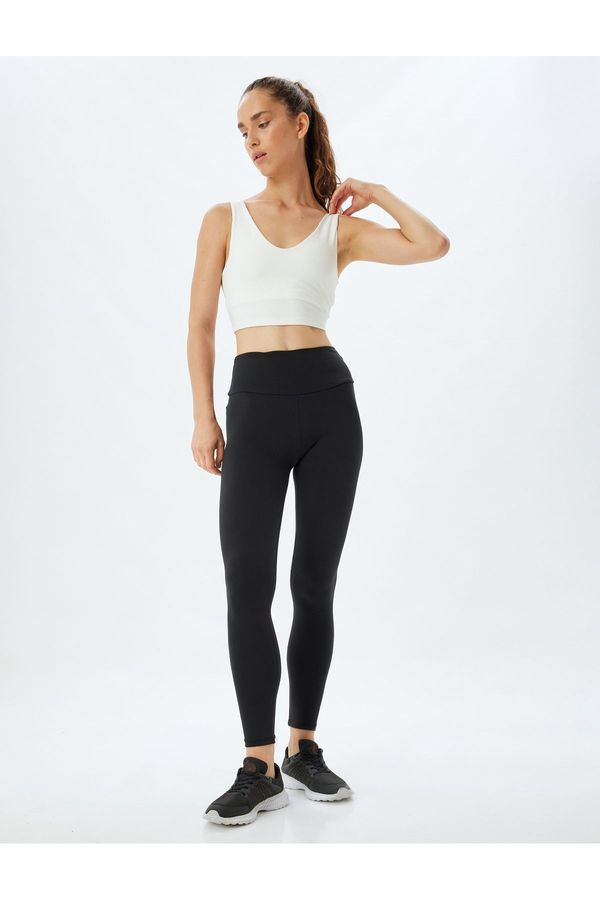 Koton Koton Sports Leggings High Waist Soft Touch Slim Fit Interlock