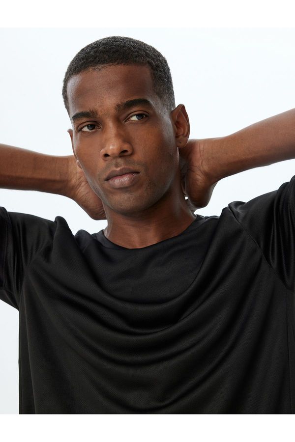 Koton Koton Sports T-Shirt Basic Back Print Detailed Crew Neck Short Sleeve