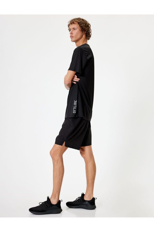 Koton Koton Sports T-Shirt Slogan Printed Short Sleeve Crew Neck