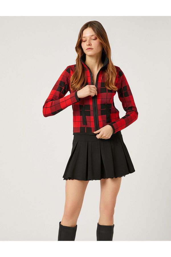 Koton Koton стендъп яка цип жилетка