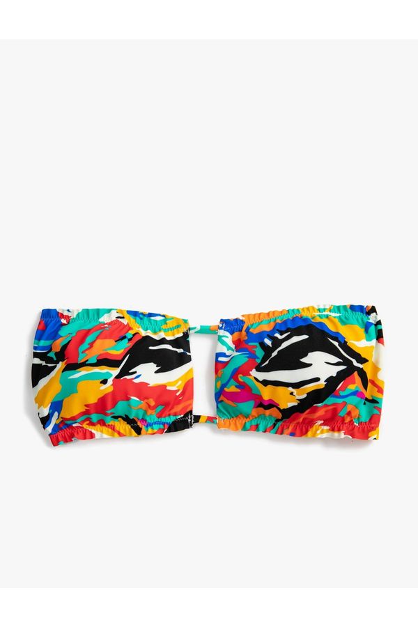 Koton Koton тънки презрамки бикини отгоре с нос подробни шарени