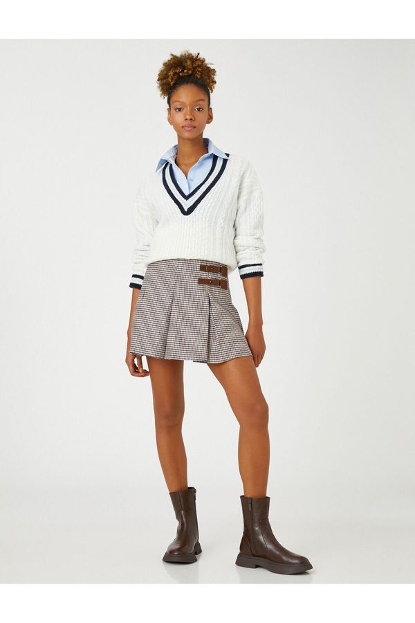 Koton Koton V-образно деколте плетен пуловер