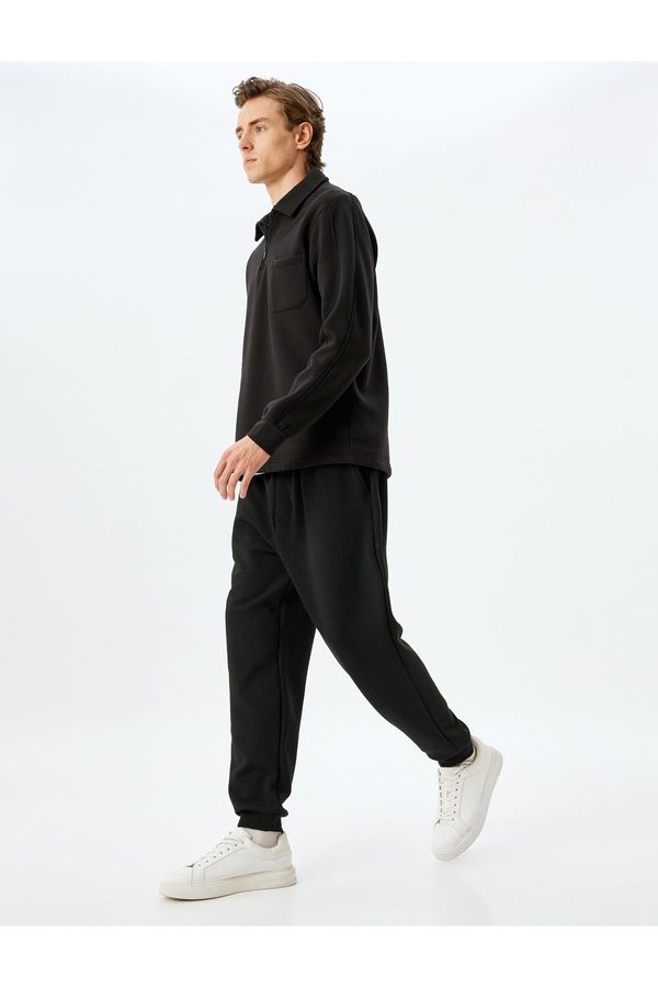 Koton Koton Viscose Blend Sweatpants with Elastic Leg Pocket Detail and Tied Waist