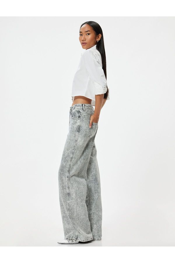 Koton Koton Wide Leg Jeans Standard Waist Cotton - Wide Leg Jeans