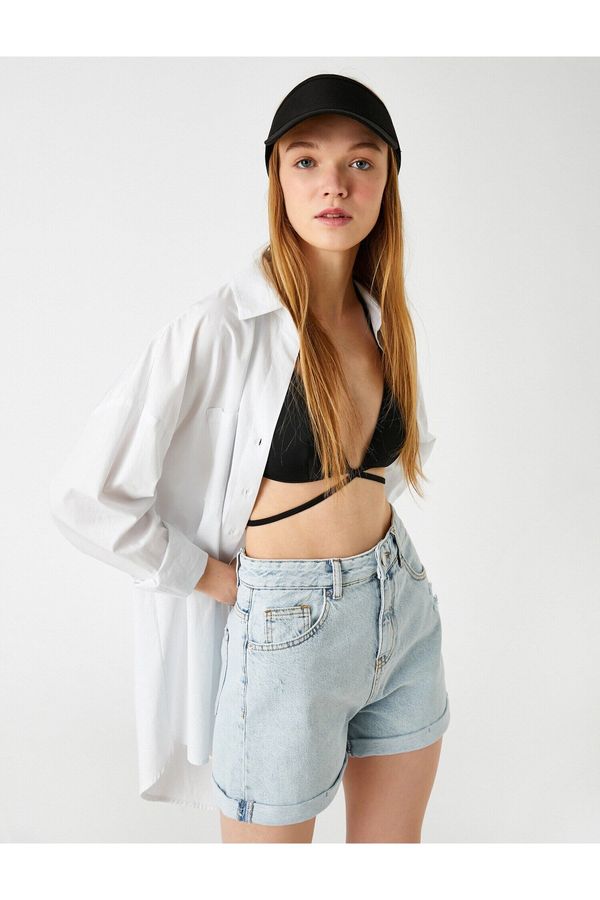 Koton Koton Women's Destroyed Pocket Denim Shorts 2sal 40026md