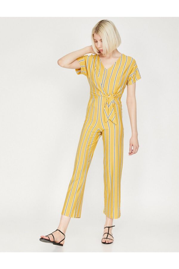 Koton Koton Women's Striped Jumpsuit