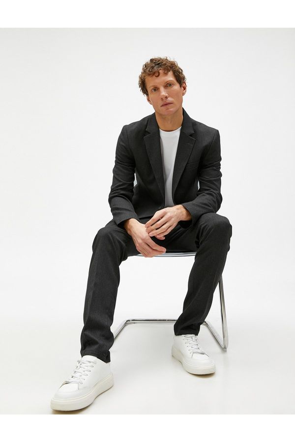 Koton Koton Woven Trousers with Buttons and Pockets.