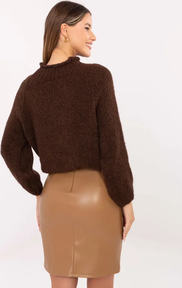 RUE PARIS Кожена пола с цип отпред