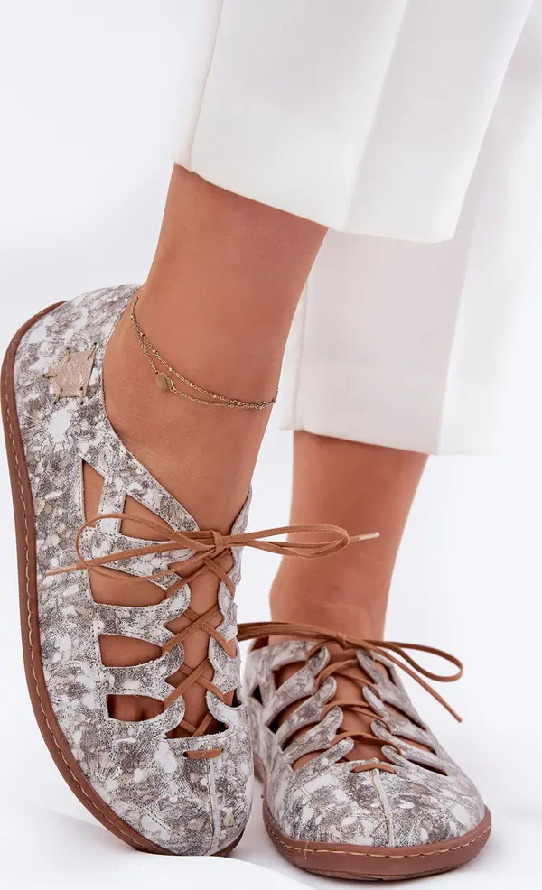 Maciejka Кожени Балерини С Изрязвания Maciejka