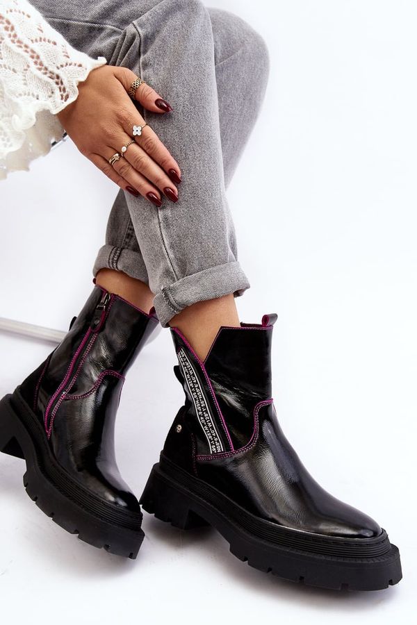 Maciejka Кожени дамски боти Maciejka