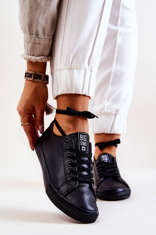 BIG STAR SHOES Кожени обувки за тенис Big Star JJ274312 Black