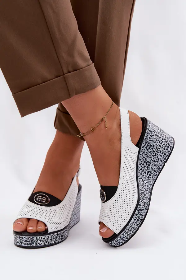 S. BARSKI Кожени сандали на платформа S. BARSKI