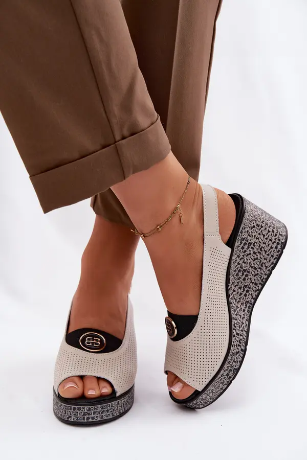 S. BARSKI Кожени сандали на платформа S.Barski