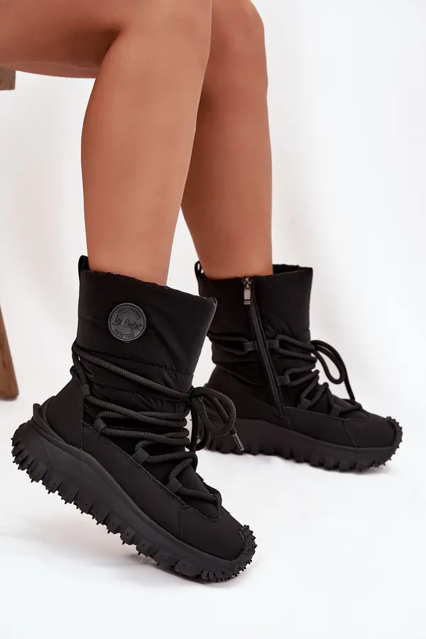 Lee Cooper Кожени снежни ботуши на платформа Lee Cooper