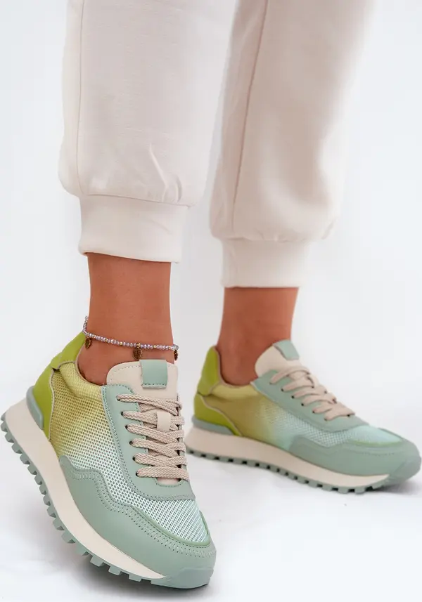 VINCEZA Кожени Спортни Обувки С Мрежа За Жени Vinceza