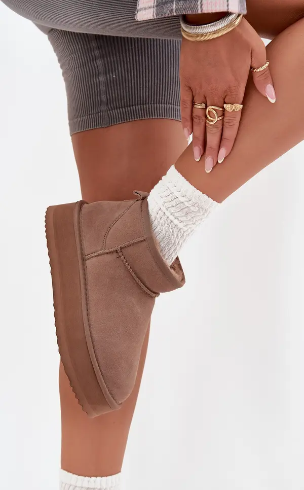 VINCEZA Кожени зимни боти за жени на платформа Vinceza