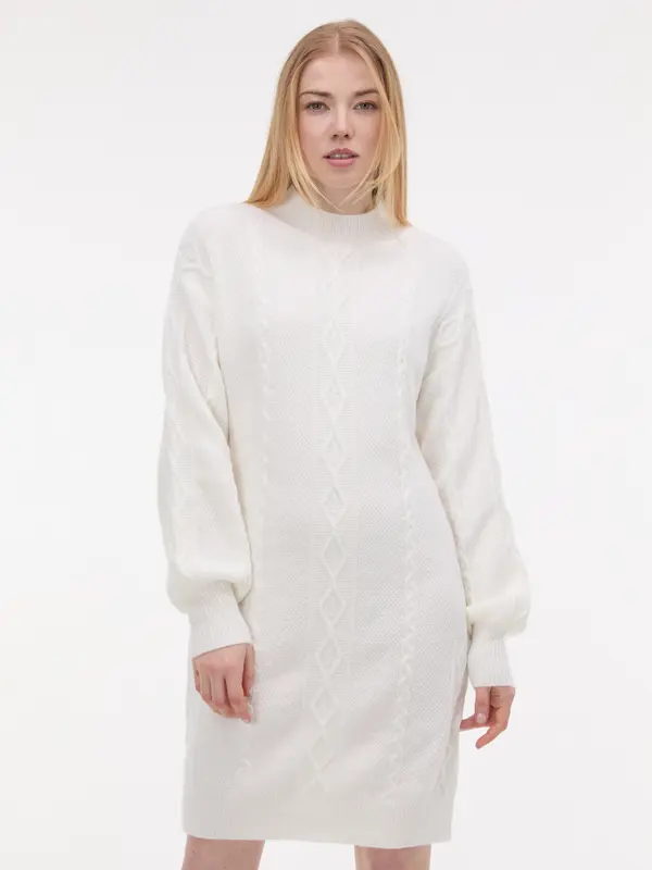 Orsay Кремава дамска рокля пуловер ORSAY