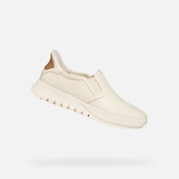 GEOX Кремави дамски маратонки Geox Flextride Plus