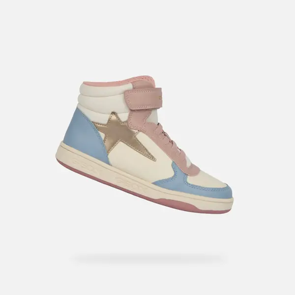 GEOX Кремови кецове за момичета Geox Maltin