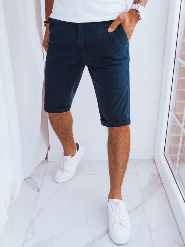 DStreet Krótkie spodenki męskie chinosy ciemnogranatowe Dstreet