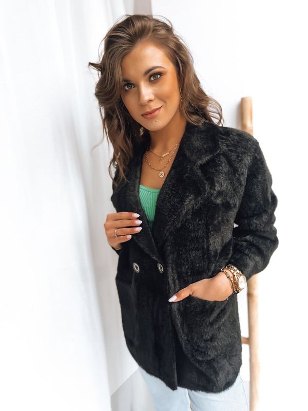 DStreet Kurtka damska alpaka CREME czarna Dstreet