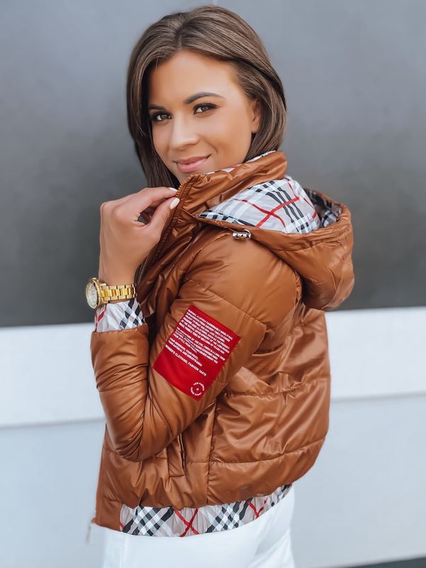 DStreet Kurtka damska KERTA kawowa Dstreet