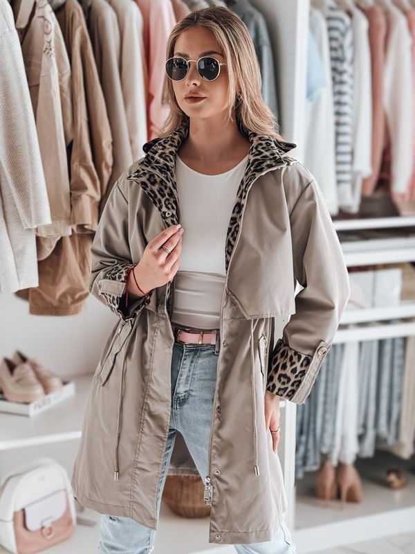 DStreet Kurtka damska parka przejściowa PANTER beżowa Dstreet