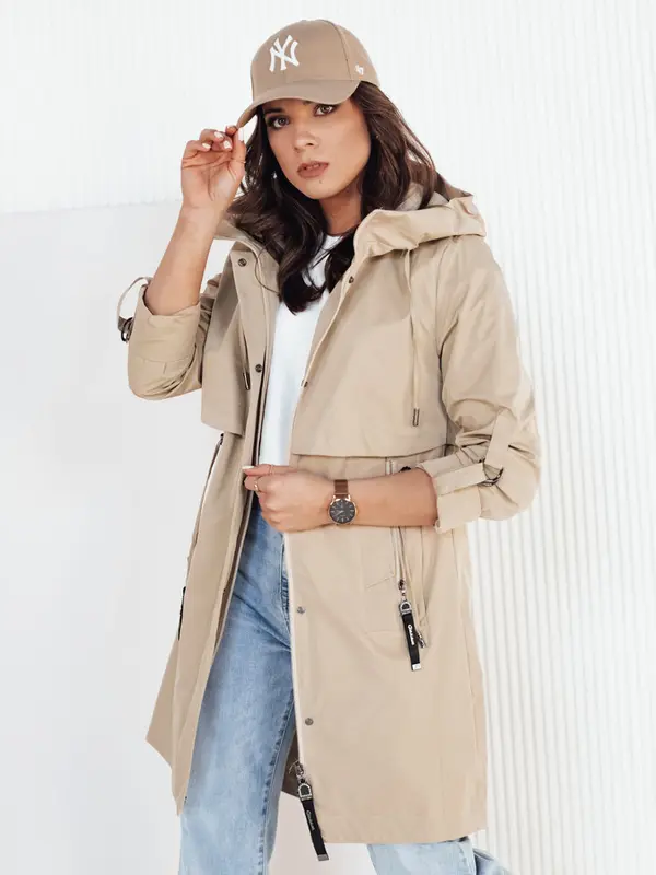 DStreet Kurtka damska parka TILSON kamelowa Dstreet
