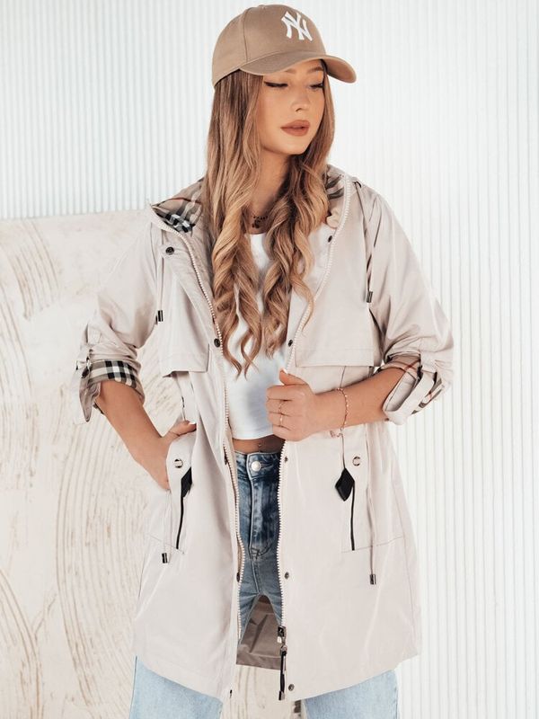 DStreet Kurtka damska parka VERDU ecru Dstreet