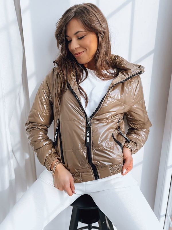 DStreet Kurtka damska pikowana METALIC kamelowa Dstreet