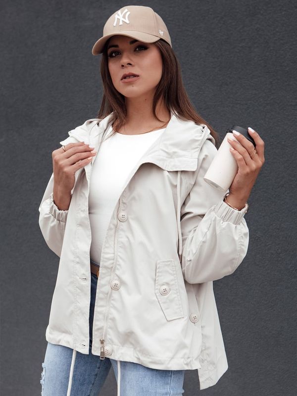 DStreet Kurtka damska przejściowa GLAMOUR PARK biała Dstreet