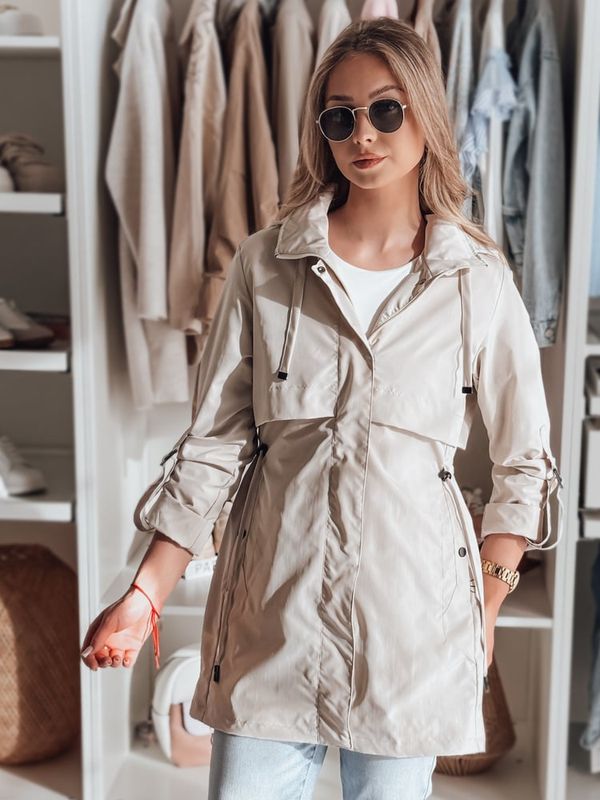 DStreet Kurtka damska przejściowa parka STYLINA biała Dstreet