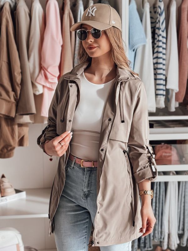 DStreet Kurtka damska przejściowa parka STYLINA kamelowa Dstreet