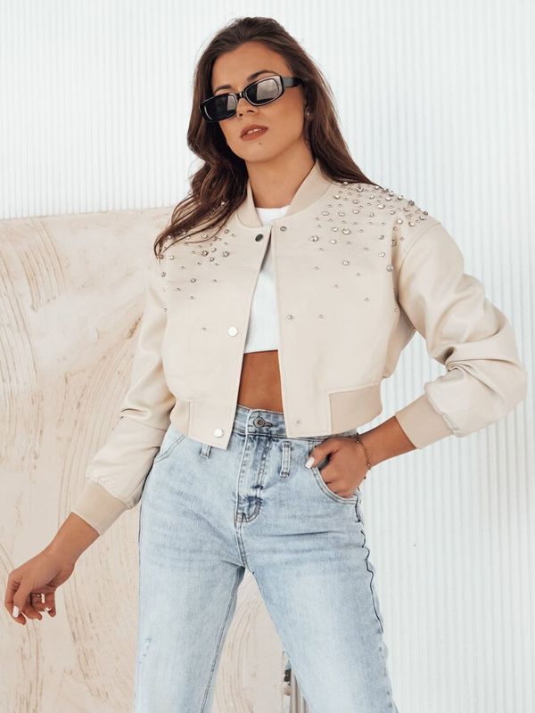 DStreet Kurtka damska skórzana PRIDA beżowa Dstreet