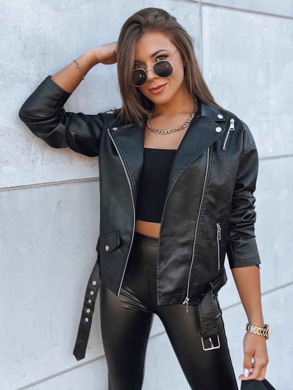 DStreet Kurtka damska skórzana VOGUE GLAM czarna Dstreet