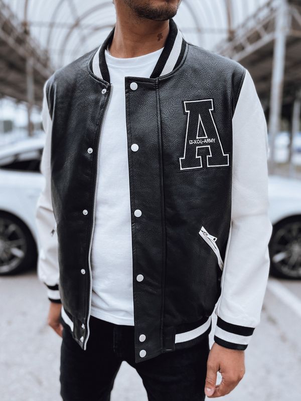 DStreet Kurtka męska bejsbolówka skórzana czarna Dstreet