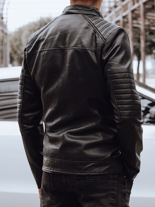 DStreet Kurtka męska skórzana z podszewką czarna Dstreet