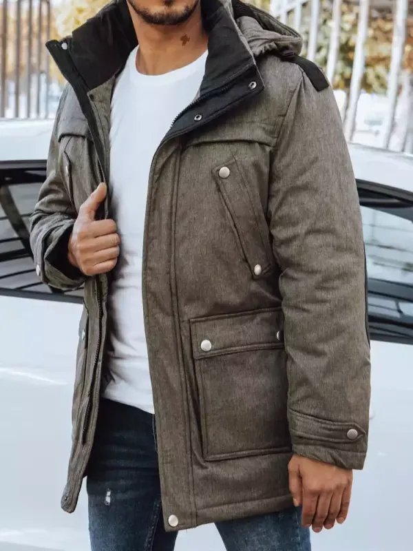 DStreet Kurtka męska zimowa khaki Dstreet