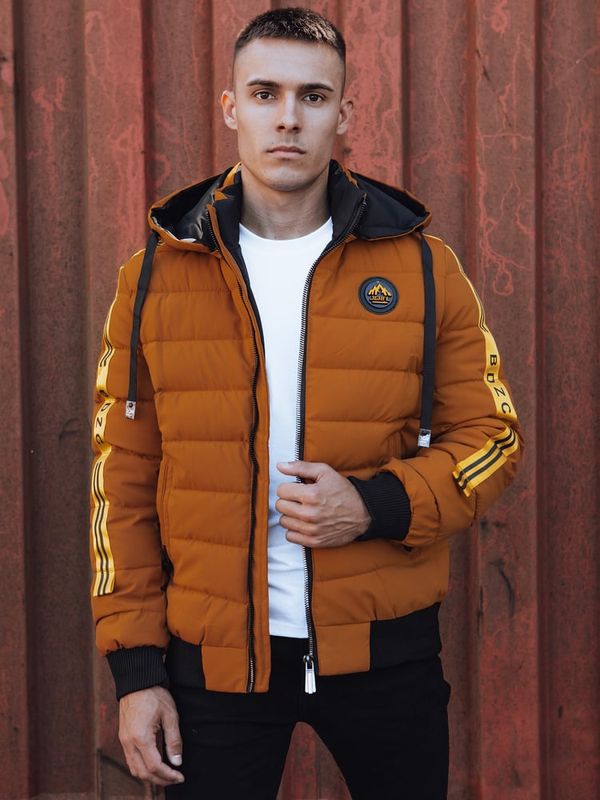 DStreet Kurtka zimowa męska pikowana kamelowa Dstreet