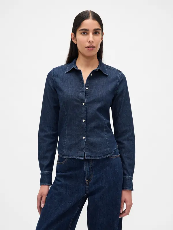 GAP Къса риза GAP Denim